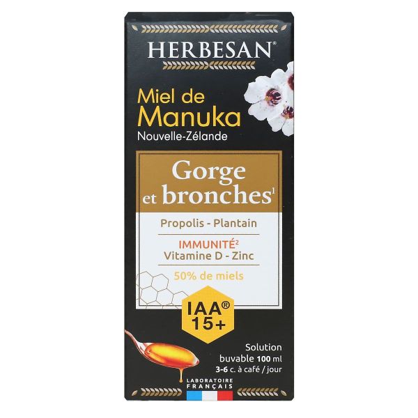 Miel de Manuka gorge et bronches 100ml