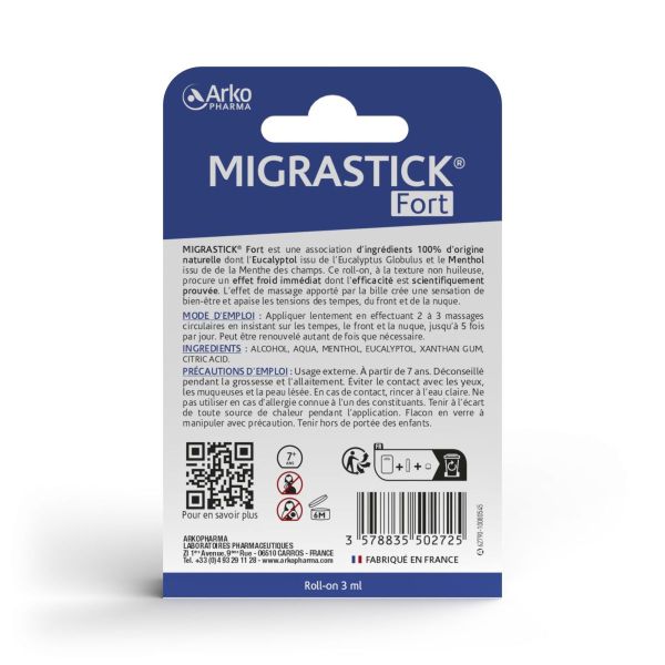 Arkoessentiel Migrastick fort 3ml