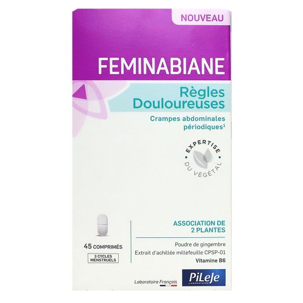 Feminabiane règles douloureuses crampes abdominales 45 comprimés