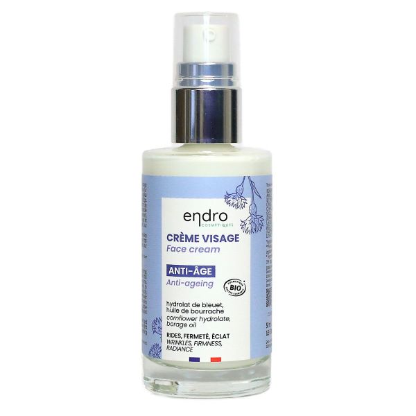 Creme visage anti-âge hydrolat de bleuet huile de bourrache 50ml
