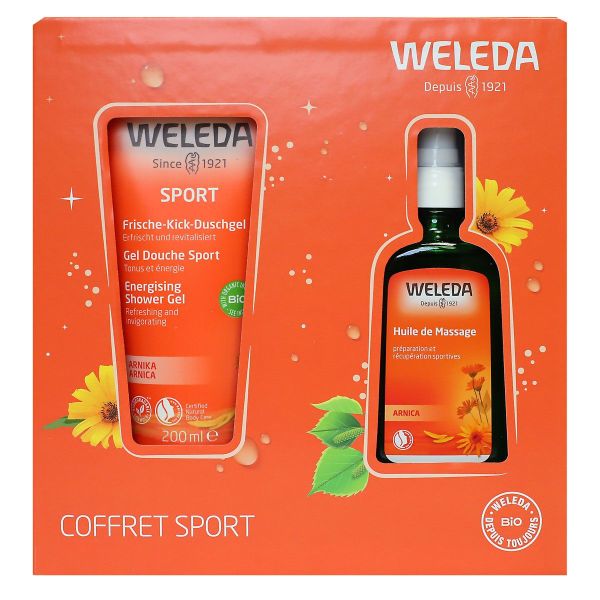 Coffret Sport gel douche arnica 200ml + huile massage 100ml