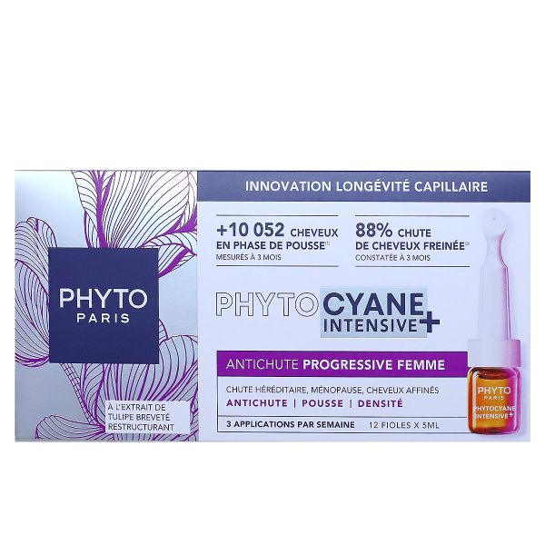 Phytocyane Intensive+ anti-chute progressive femme 12 fioles x 5ml