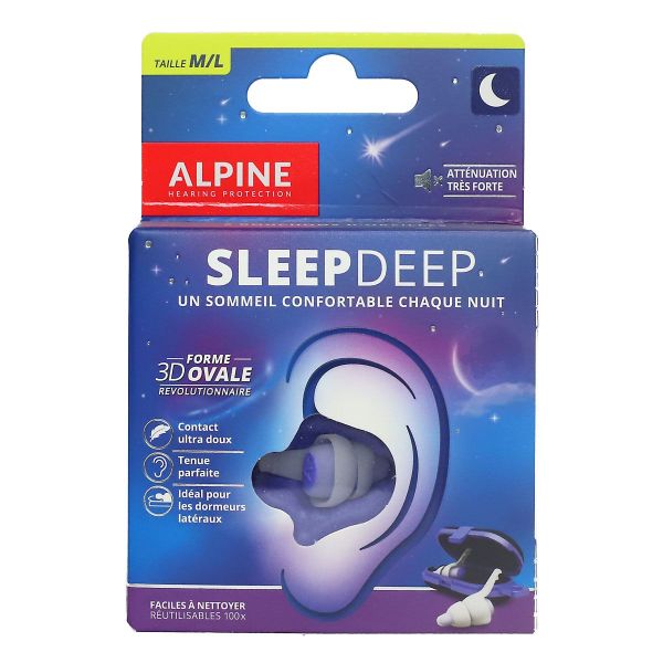 SleepDeep 1 paire bouchons d'oreille atténuation très forte