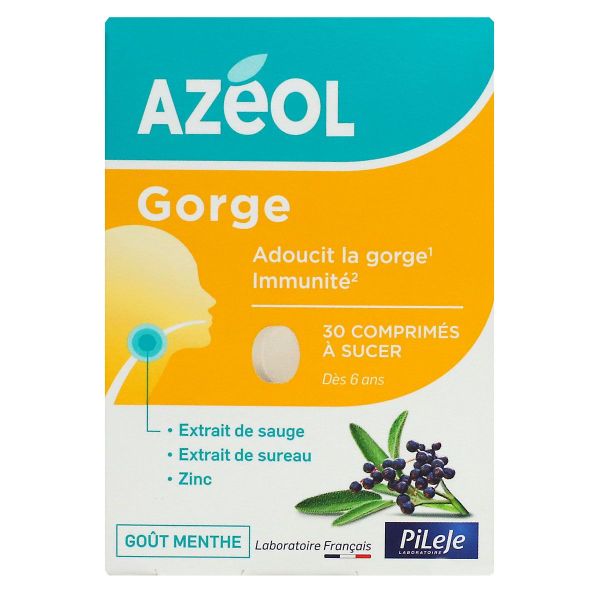 Azéol 30 comprimés goût menthe