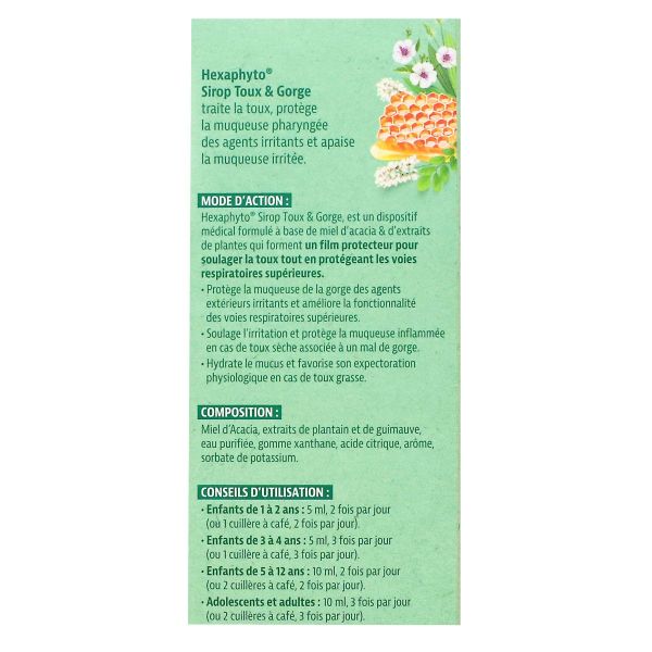 Hexaspray sirop toux et gorge enfant +1an 150ml