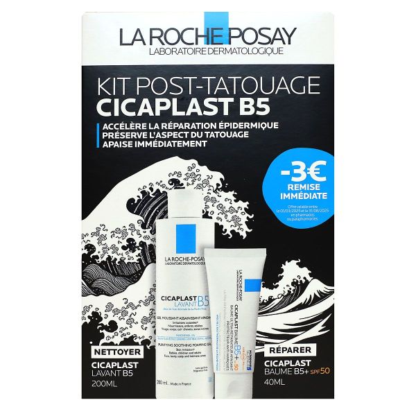 Kit Post-tatou Cicaplast baume B5+ 40ml + gel lavant 200ml