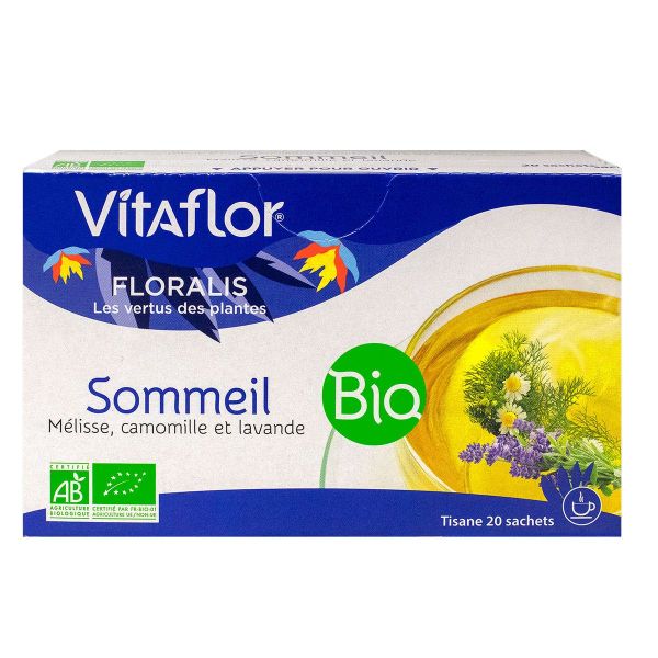 Sommeil mélisse camomille lavande bio 20 sachets