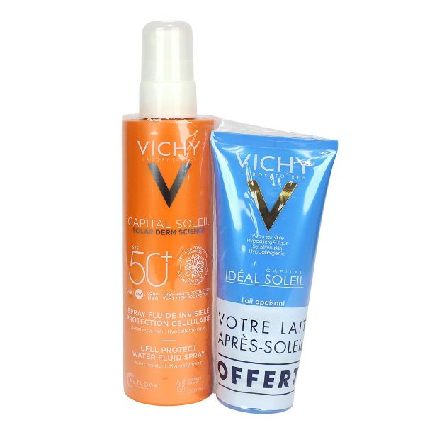 Capital Soleil spray fluide SPF50+ 200ml + lait offert