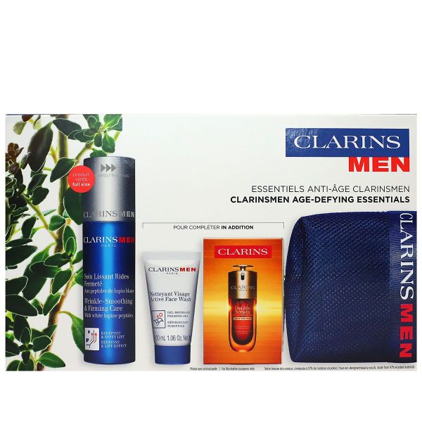 Homme coffret soin lissant rides 50ml + nettoyant 30ml + double serum 3x0,9ml